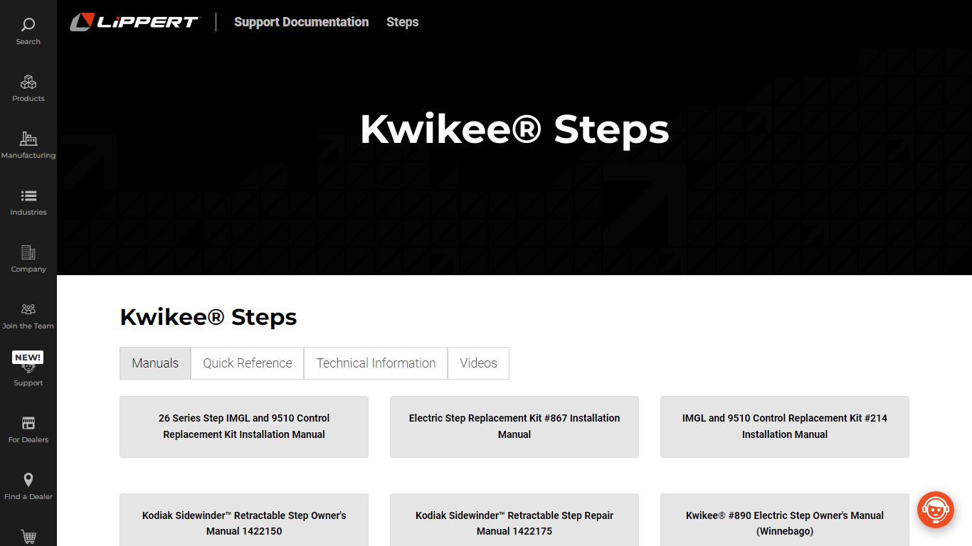 Kwikee® Steps | Lippert Customer Support